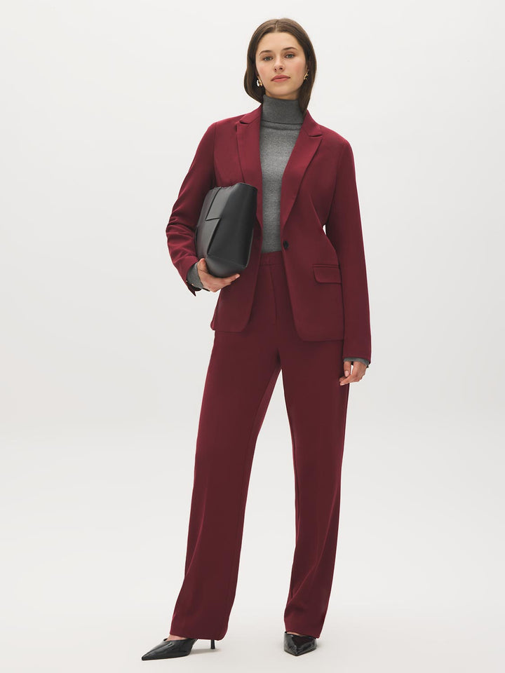 One-Button Tailored Blazer