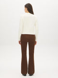 Ribbed Trim Mock Neck Sweater