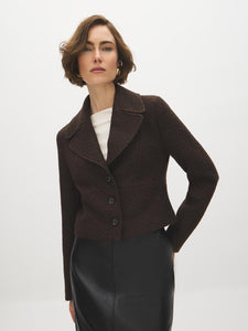 Large Collar Boucle Blazer