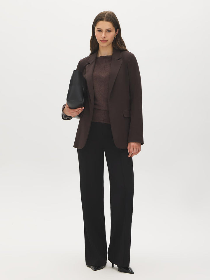 Cuff Open-Front Blazer