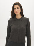 Cardigan with Removable Fur Collar