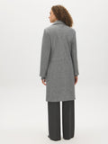 Single-Breasted Faux Wool Coat