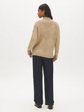 Diamond Pattern Mock Neck Sweater