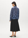 Printed Bow Tie Neck Blouse
