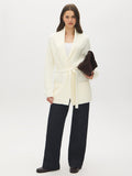 Cable Knit Shawl Collar Duster
