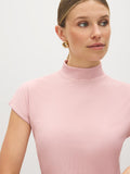 Ribbed Mock Neck Top