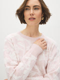 Two-Tone Jacquard Fuzzy Sweater