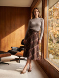 Plaid Knit Skirt