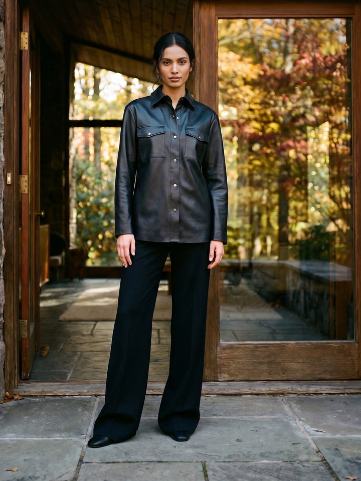 Textured Faux Leather Jacket