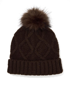 Cable Knit Pom Pom Hat