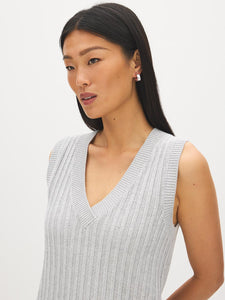 V-Neck Ribbed Sweater Vest