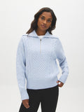 Cable Knit Quarter-Zip Sweater