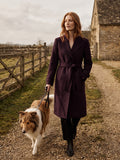 Faux Wool Mid-Length Wrap Coat
