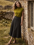 Cable Knit Midi Skirt
