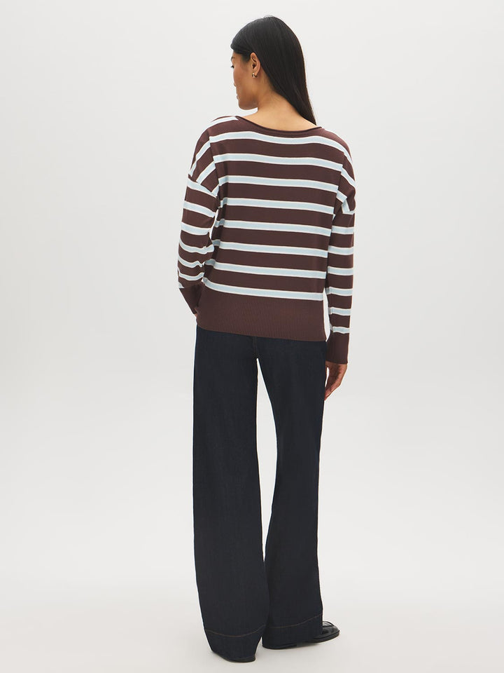 Striped Dolman Sleeve Sweater