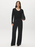 Brushed Tencel Straight Leg Pants