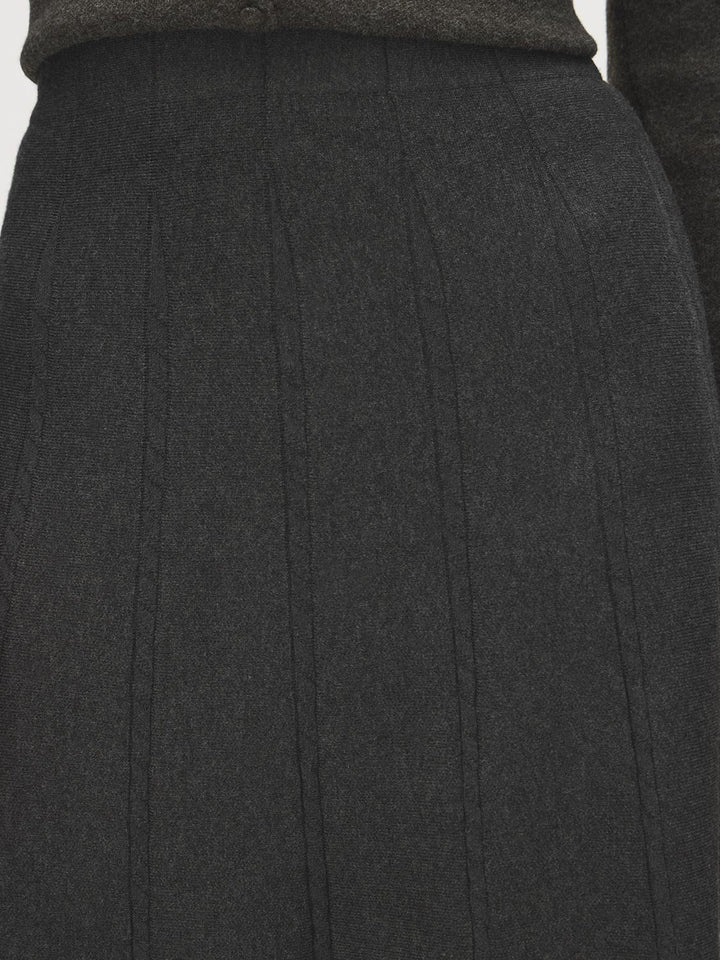 Cable Knit Midi Skirt