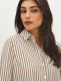 Striped Twill Oversized Blouse