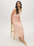 Floral Print Halter Midi Dress