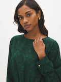 Flocked Popover Blouse