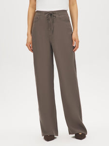 Brushed Tencel Straight Leg Pants