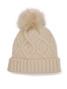 Cable Knit Pom Pom Hat