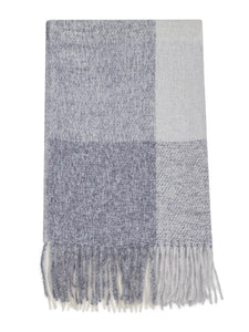 Brushed Plaid Scarf with Fringes