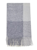 Brushed Plaid Scarf with Fringes