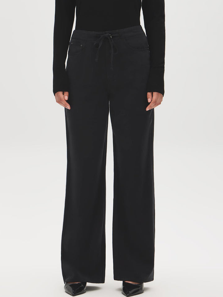Brushed Tencel Straight Leg Pants