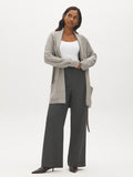 Cable Knit Shawl Collar Duster