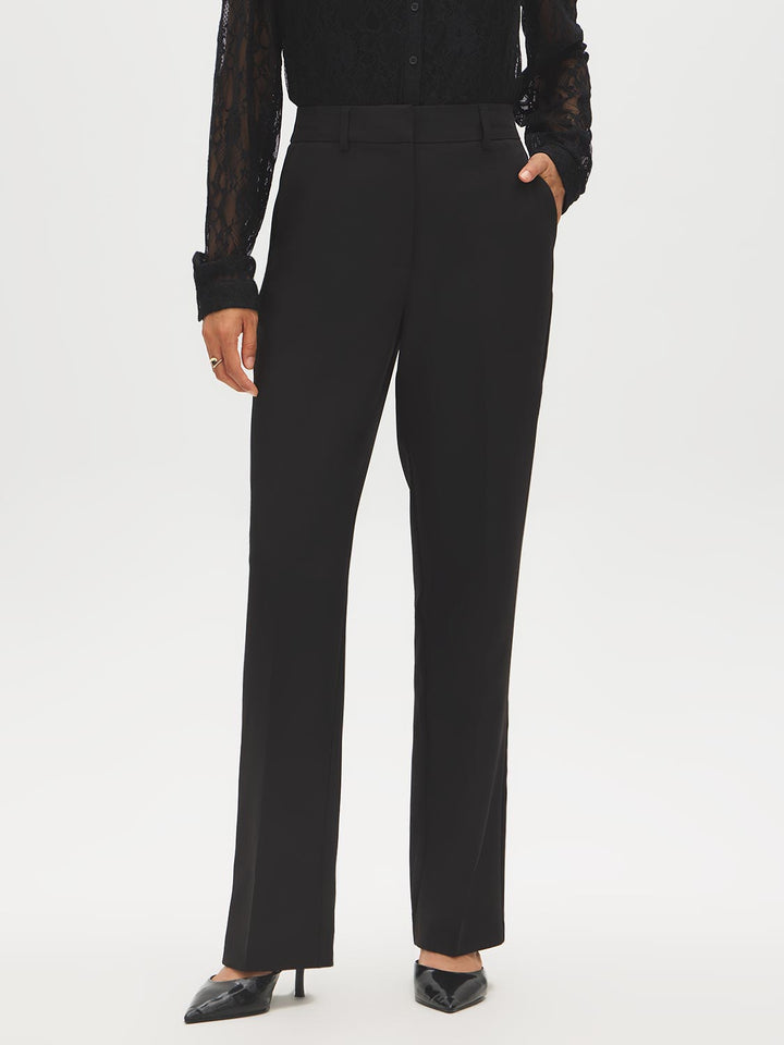 Straight-Leg Elastic Waist Pants