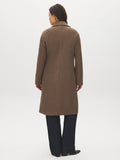 Single-Breasted Faux Wool Coat