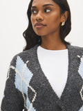 Argyle Button-Front Cardigan