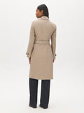 Faux Wool Mid-Length Wrap Coat