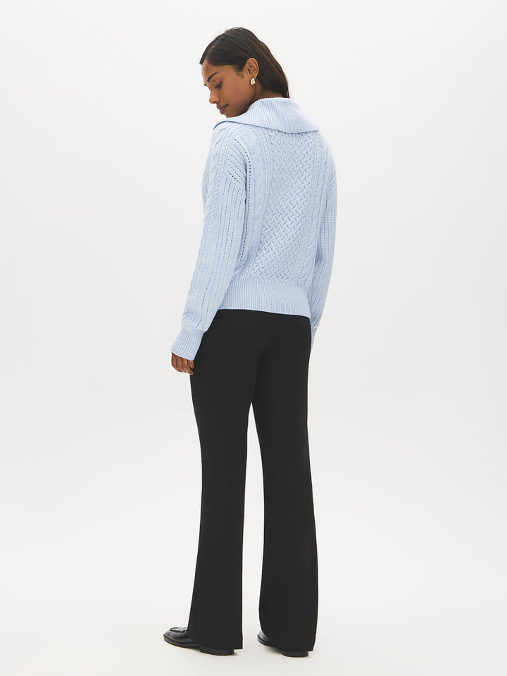 Cable Knit Quarter-Zip Sweater
