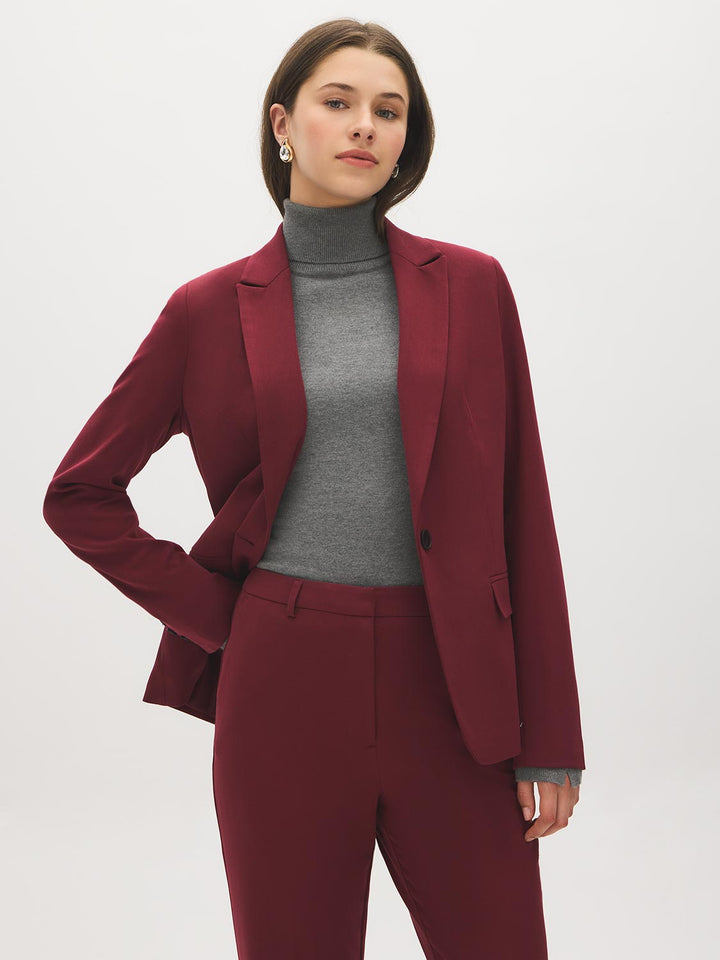 One-Button Tailored Blazer