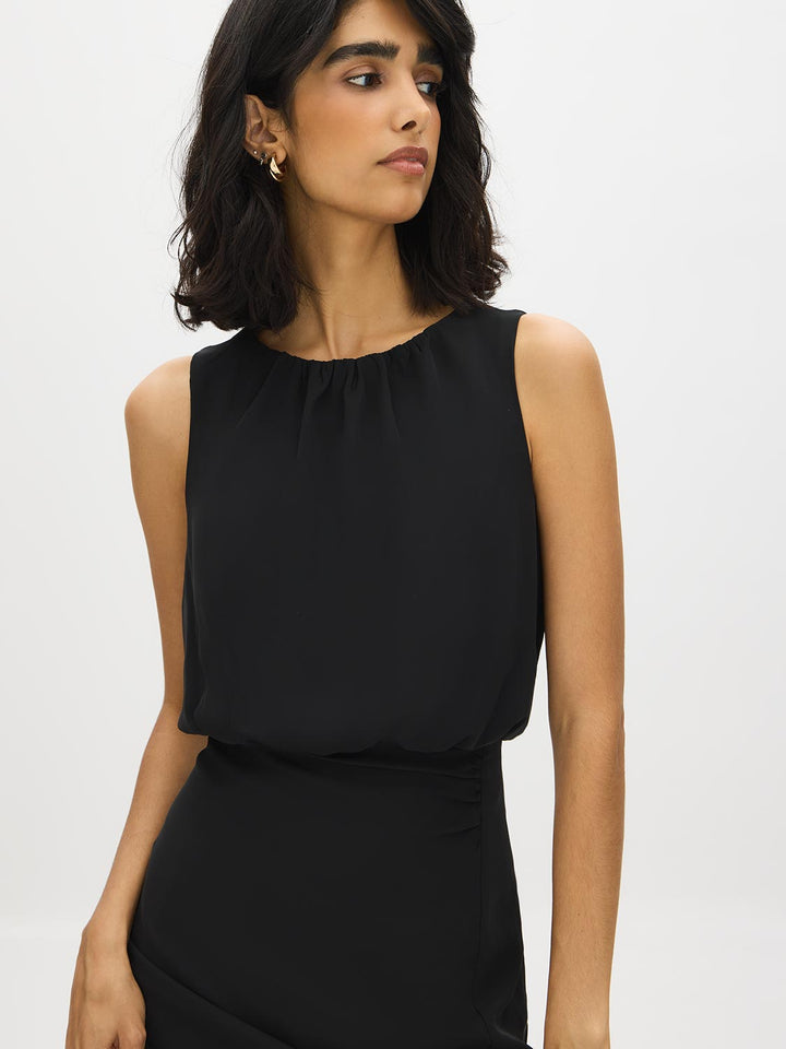 Sleeveless Midi Dress with Slit