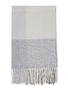 Brushed Plaid Scarf with Fringes