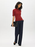 Cable Knit Mock Neck Sweater