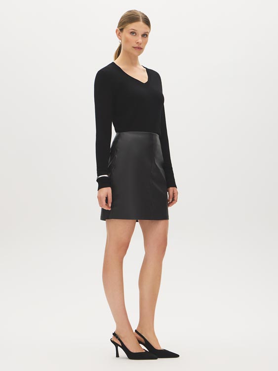 Faux Leather Mini Skirt