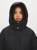 Short Utility Puffer Jacket with Hood