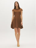 Cap Sleeve Panel Mini Dress