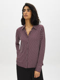 Striped Button-Up Blouse