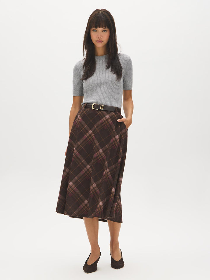 Plaid Knit Skirt