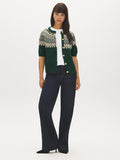 Fair Isle Short Sleeve Cardigan