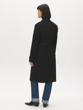 Faux Wool Mid-Length Wrap Coat