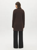 Long Cable Knit Open Cardigan