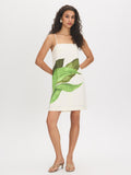 Leaf Print Mini Dress