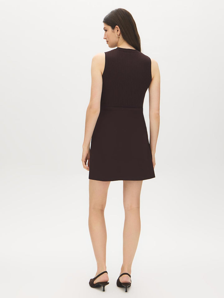 Sleeveless Button-Front Sweater Dress