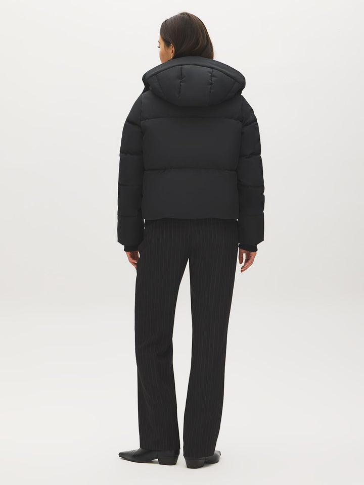 Short Utility Puffer Jacket with Hood